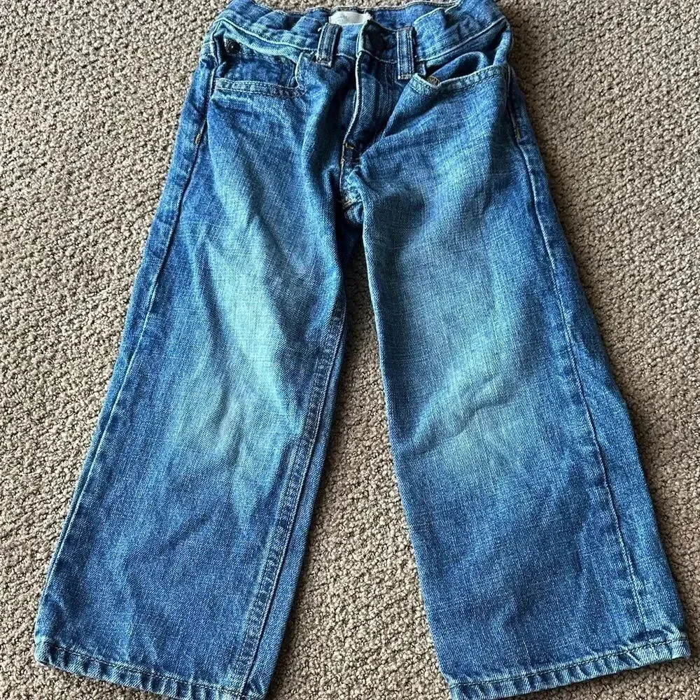 Baby GAP Kids Set of Three Blue Denim Adjustable Waist Jeans Size 4/4T